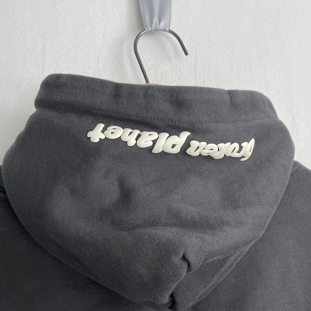 Broken Planet Far Side Of The Moon Hoodie Size M Carbon Grey Puff Print Medium - Picture 8 of 9